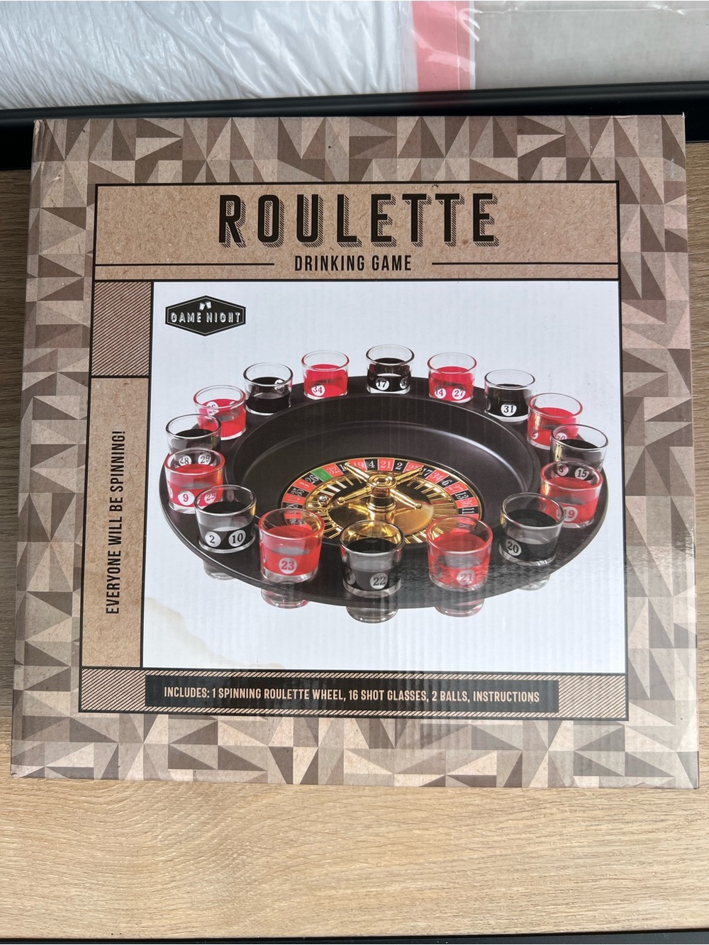 Roulette Drinking Game Shot Glass Set